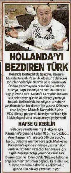 Düşman pusatla değil 
Akılla yenilir 
Ayagını denk al Hollanda Türkle uğraşmanın sonu kötü olur☺☺