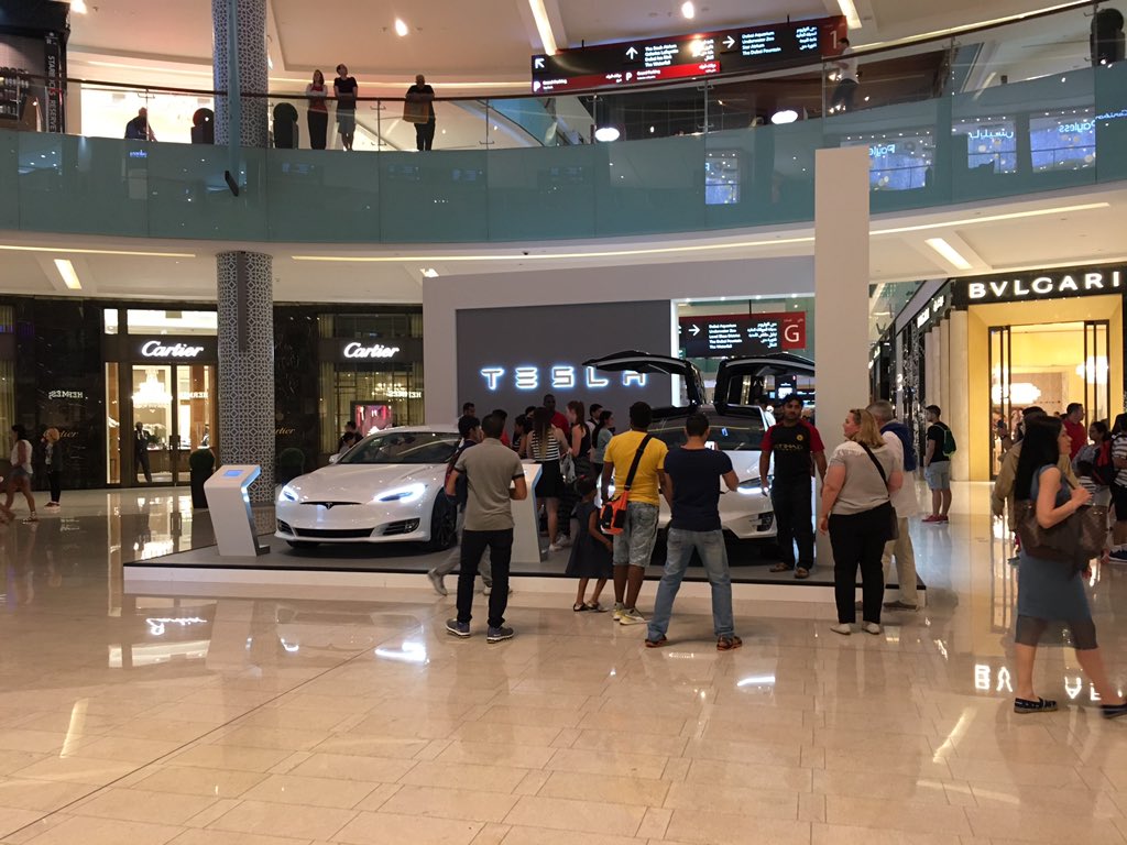MK7Panna's tweet photo. @and3bayarea Life goal: always keeping promises. 🙌🏼😉 @TeslaMotors showroom @TheDubaiMall. More tourist posing than @BurjKhalifa next door. 😜 https://t.co/5n0k2zZeKu