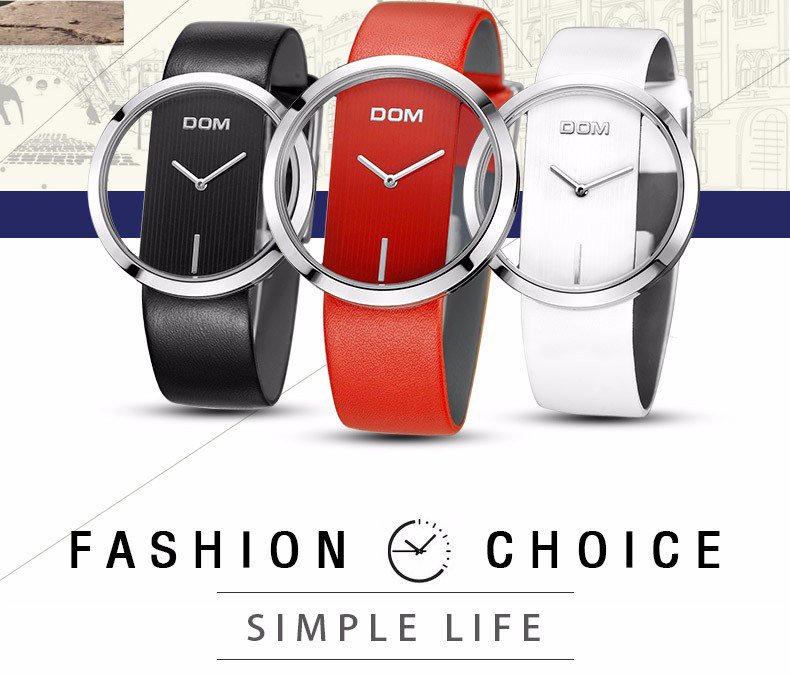Watch Women DOM brand luxury Fashion Casual quartz Unique Stylish… braceletsworld.com/product/watch-…