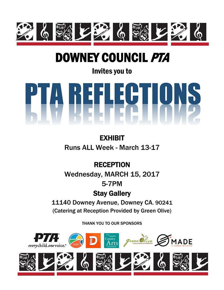 downeyhighptsa's tweet photo. Don't forget to stop by #staygallery tonight and check out the #PTA #REFLECTIONS exhibit. https://t.co/RKHWOK2FKn