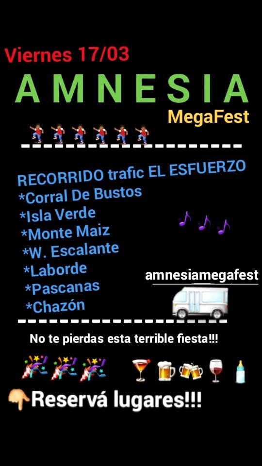DJToruPaglione's tweet photo. Vier 17/03 ChazΓ³n y toda la zona, bailan!!!
#AmnesiaMegaFest - No te la pierdas!!!
ReservΓ‘ tu lugar, dale dale daleπ΅π΅π΅ https://t.co/MyRCqifpec