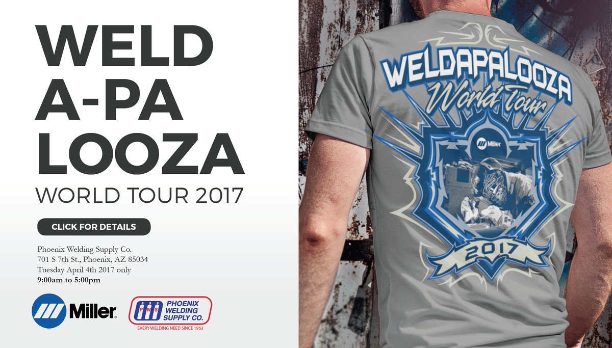 phxwelding's tweet photo. Weldapalooza April 4th. Are you in or out? @phxwelding #weldapalooza #welding #getyourweldon https://t.co/3yjn3eJMyI https://t.co/146CHNXnwf