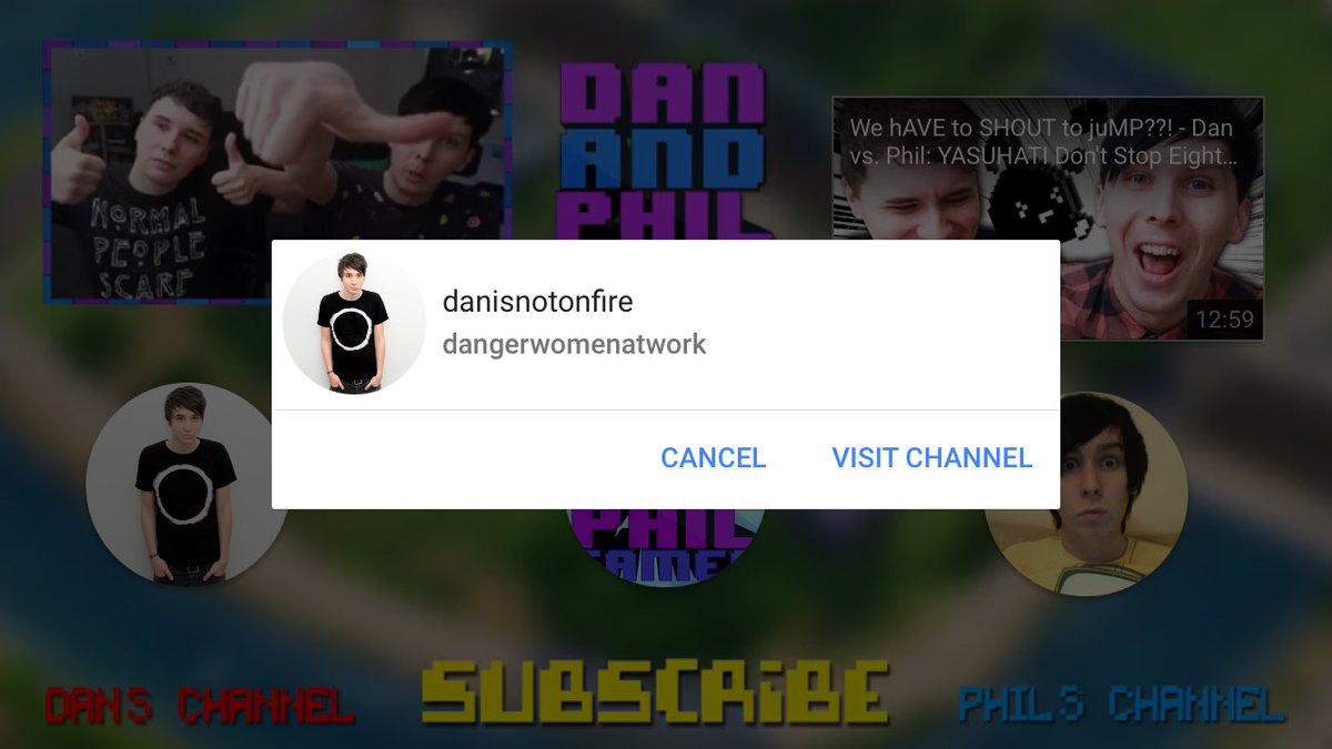 updatedphan's tweet image. end card from Dan and Phil Play: Sims 4 #37 "dangerwomenatwork" and "amazingstrangerdanger"