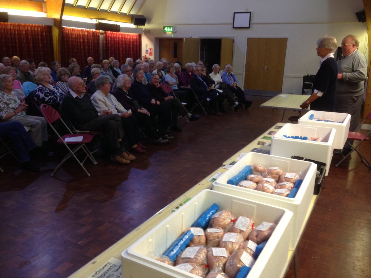 Keith doing what he does best. Entertaining the Chalfont St.Peter Garden Association with his talk about farming in the Chilterns.