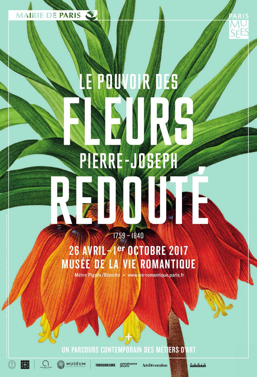 PLCommunication's tweet image. En attendant l'expo Redouté au @MVRParis, on admire son affiche :
Fritillaire impériale © @Le_Museum
evene.lefigaro.fr/culture/agenda… via @Evene