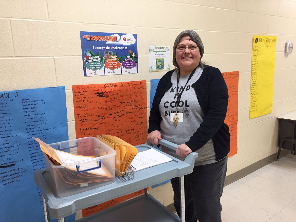 PE__Irish's tweet photo. The crazy cool lunch lady picks up my classroom collection envelopes daily for JRFH in BHES PE! #bhesbestyearyet #thankyou https://t.co/1H9BqfG8Tq