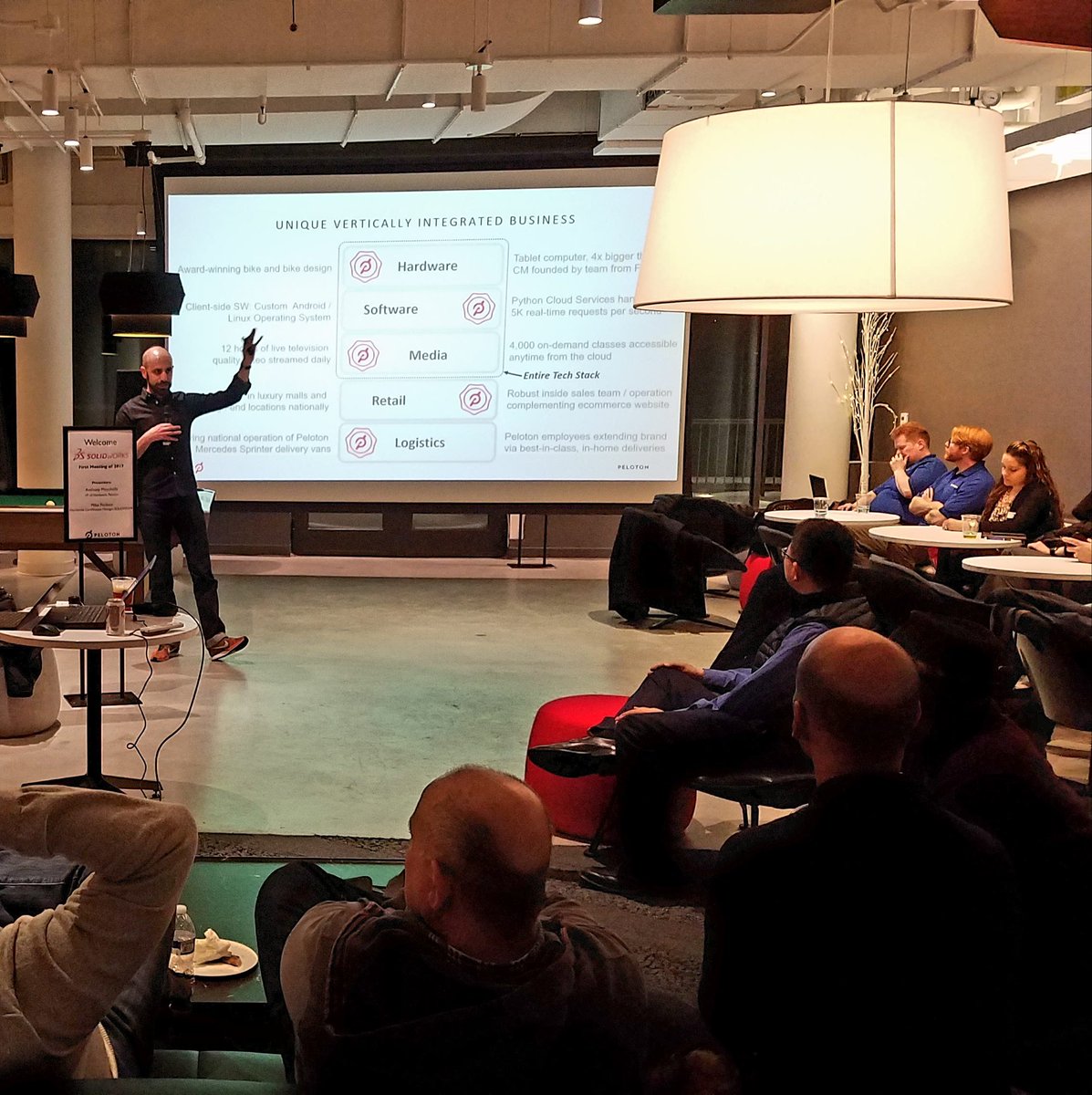 Anthony from <a href="/RidePeloton/">Ride Peloton</a> talking about the design process using <a href="/SOLIDWORKS/">SOLIDWORKS</a> #swugn