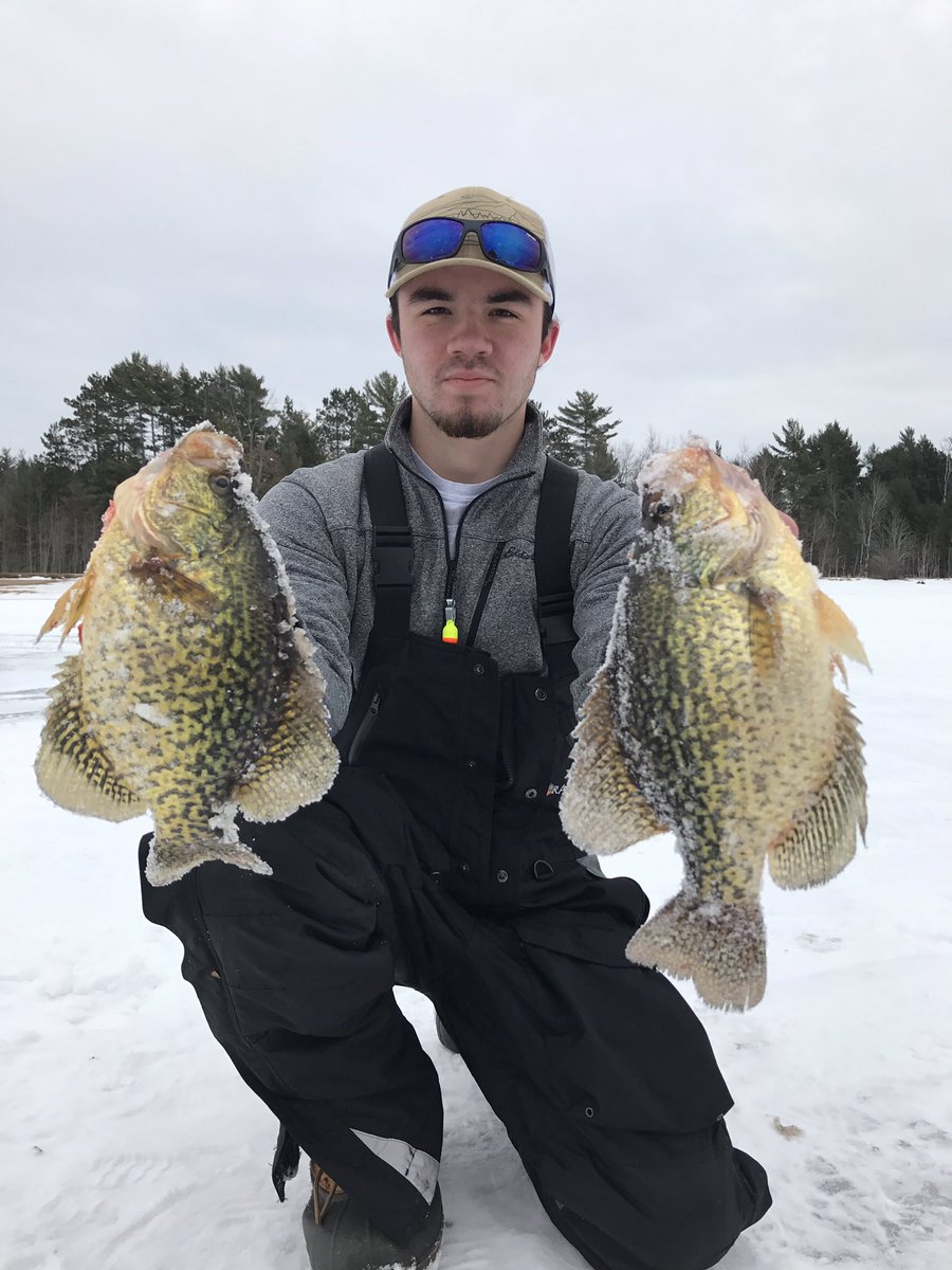 Nick with a pair on monster crappies.