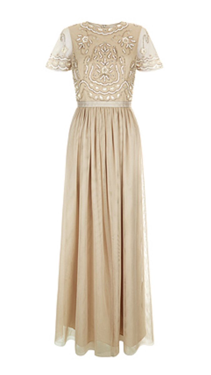 monsoon gold maxi dress