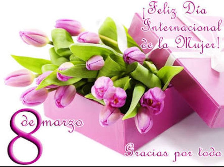 Felicidades en tu día Mujer , gracias por todo.