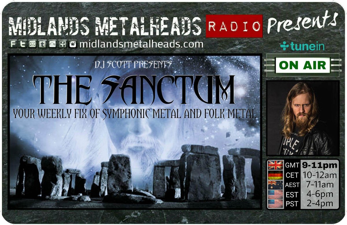MMH_Radio's tweet photo. #OnAirNow #TheSanctum with DJ Scott @MMSanctum. 2 hours of #symphonicmetal and #folkmetal until Midnight https://t.co/mhpyKJ3jzv
