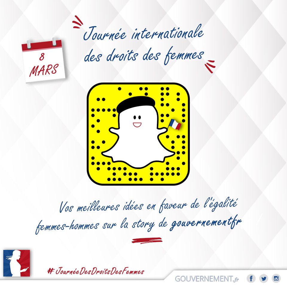 gouvernementFR's tweet photo. #JourneeDesDroitsDesFemmes 
Que seriez-vous prêt(e)s à faire contre les inégalités 👩🏻/👨🏻 ? 
Envoyez-nous vos idées sur notre compte 👻 ? https://t.co/u43uemP90r