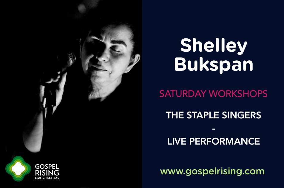 Gospel Rising Music Festival (@gospelrising) on Twitter photo Delighted to welcome back <a href="/Shelley_Bukspan/">Shelley Bukspan</a> to #GR2017! She's giving workshops on The Staple Singers & Live Performance 🎤 Delighted to welcome back <a href="/Shelley_Bukspan/">Shelley Bukspan</a> to #GR2017! She's giving workshops on The Staple Singers & Live Performance 🎤
