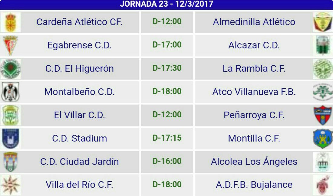 MontillaCF's tweet photo. 🕔HORARIOS: El #MontillaCF se medirá al #CDStadium el domingo 12 a las 17:15 h.⚽
#NoEstamosEnLaGradaEstamosEnElCampo #Montilla #MCF🔰 https://t.co/wEwUiwreZ1