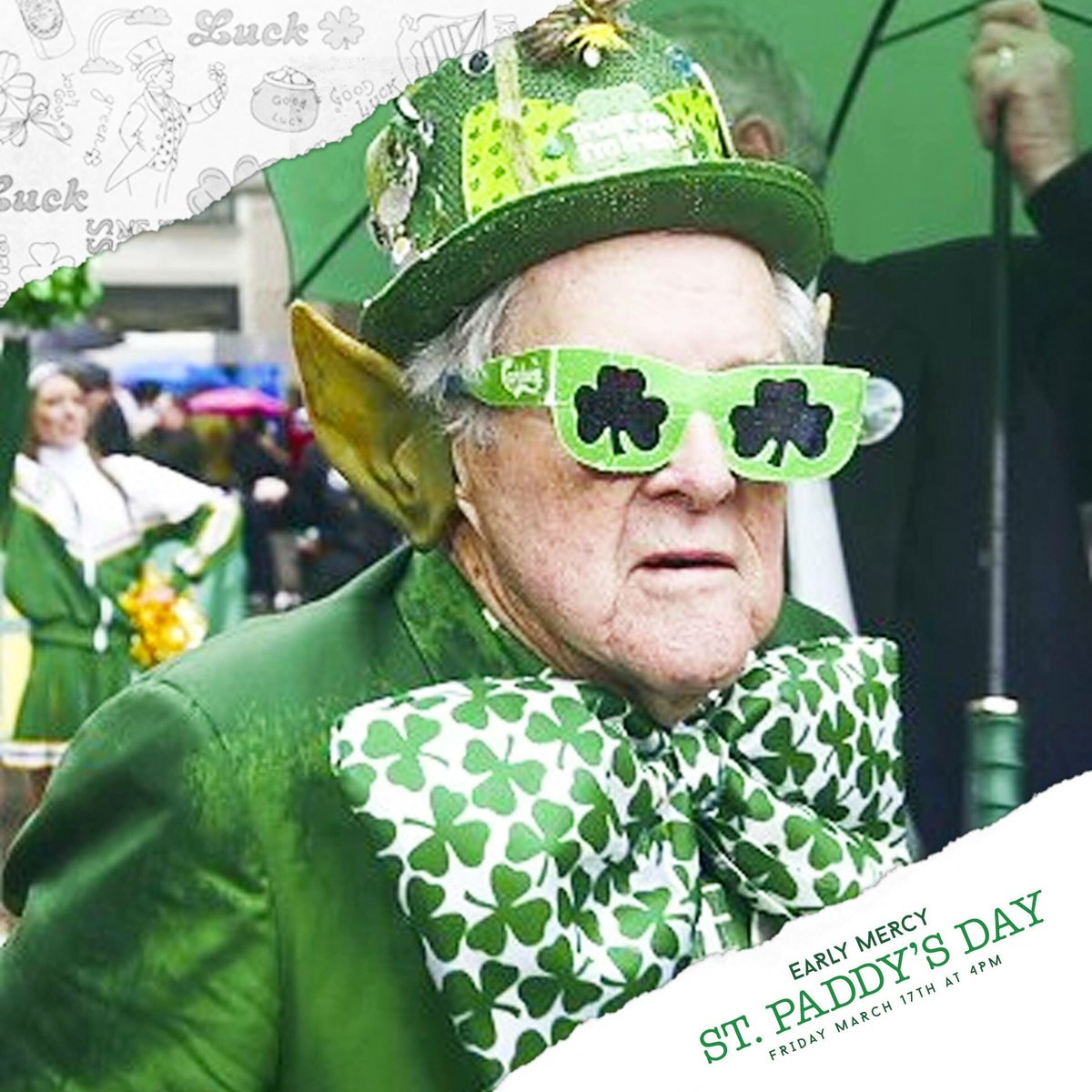 EarlyMercyTO's tweet image. St. Paddy's Day &amp;amp; Night Jam at Early Mercy • Fri March 17th • Open 4pm • Free Entry until 10pm • Live Band • Eats &amp;amp; Drink Specials.