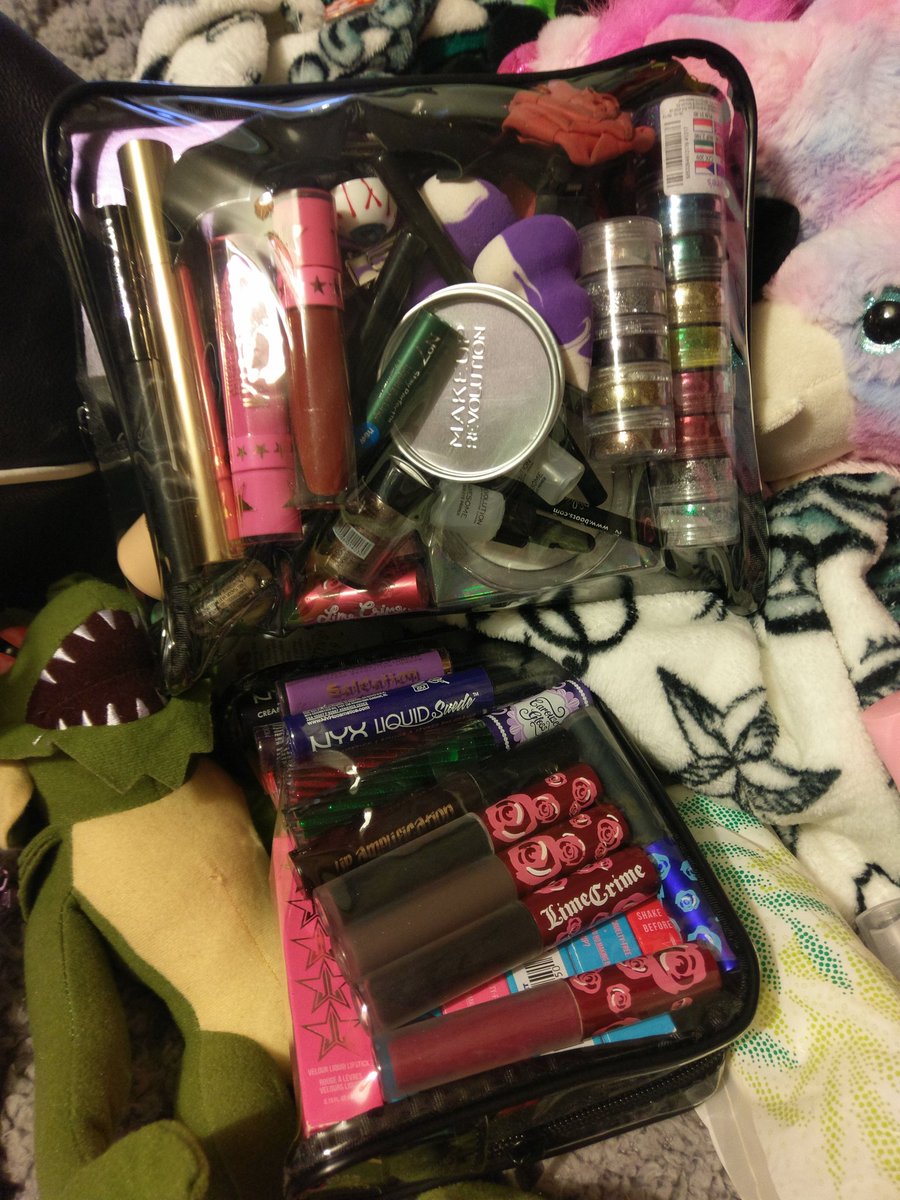 Only a small bit of make up for France! #jeffreestar  #limecrime #revolutioncosmetics  #nyxcosmetics #UrbanDecay! #makeupjunkie