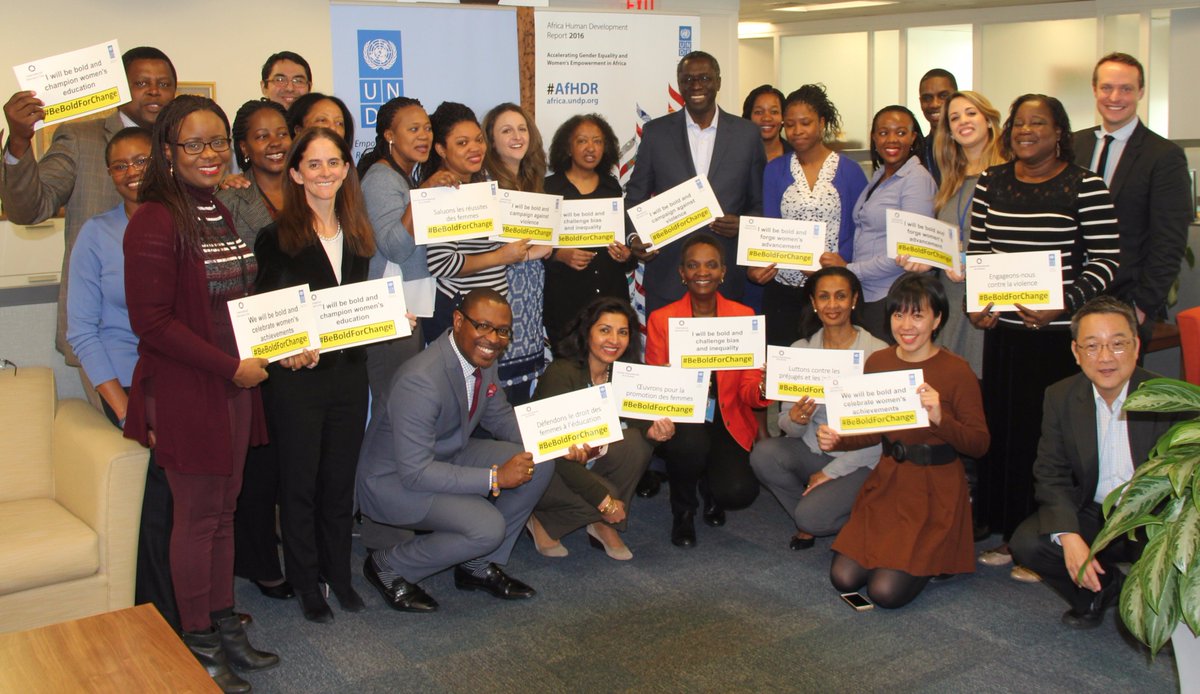 UNDPAfrica's tweet photo. In #NY @undpafrica celebrating #IWD2017 Let us keep up the good work keep being  #BeBoldForChange #SDG5 #AFHDR2016 #AfricaGenderGap https://t.co/eYr8dOW3Ie