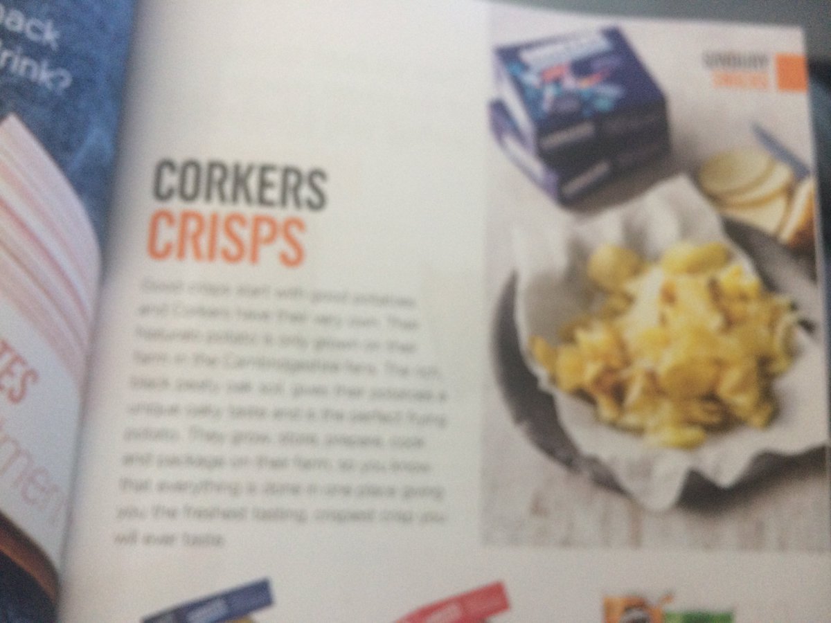 ecambsfenland's tweet photo. .@godders174 off to #NAGS2017 in Ireland and look what he finds at 32,000ft @CorkersCrisps https://t.co/jQKkrrKQ6n
