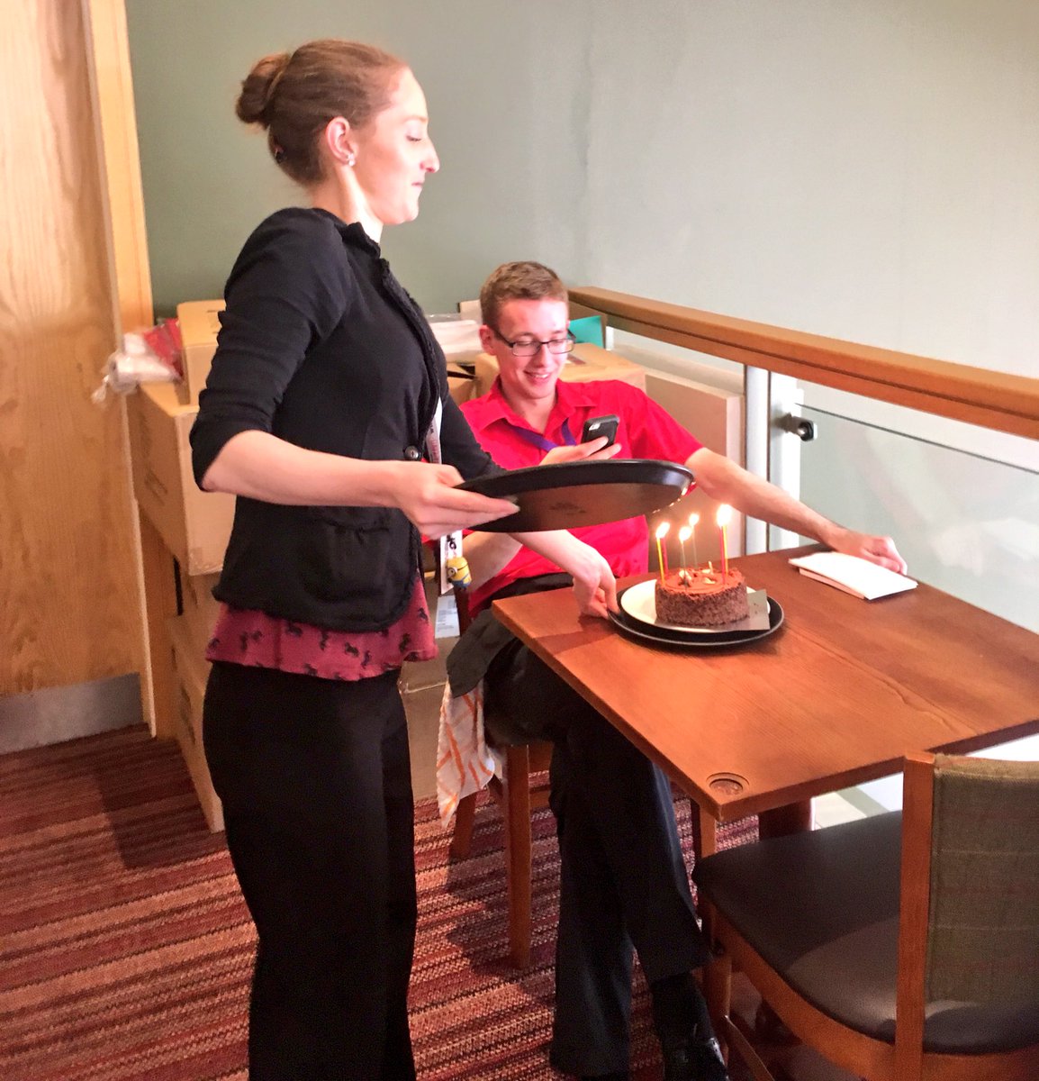 Liz our new GM serving up great memories to our team member Tom. Happy birthday dude 🎉 <a href="/chrislewis6/">Chris Lewis</a>