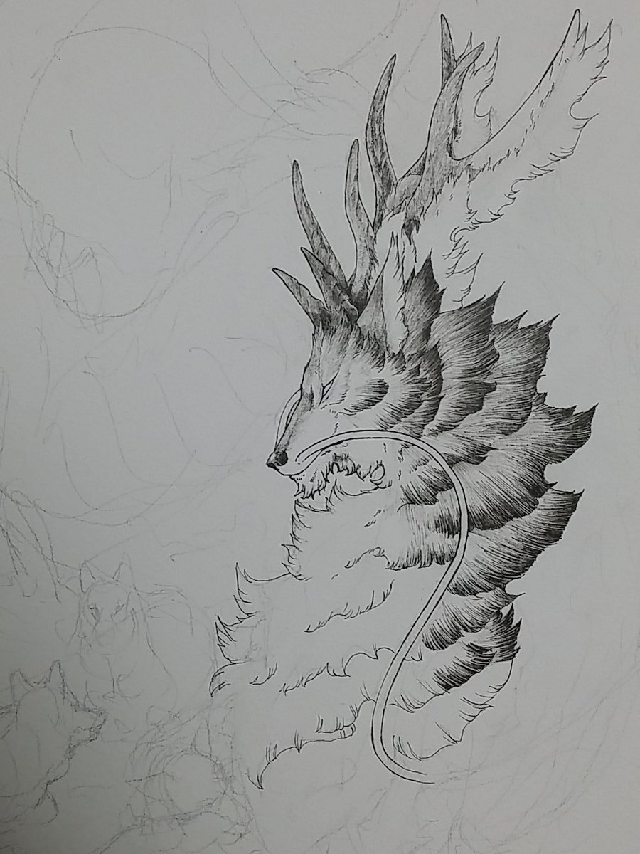 放置してたのを久々に見たら結構描いてた 