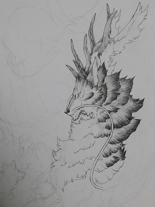 放置してたのを久々に見たら結構描いてた 
