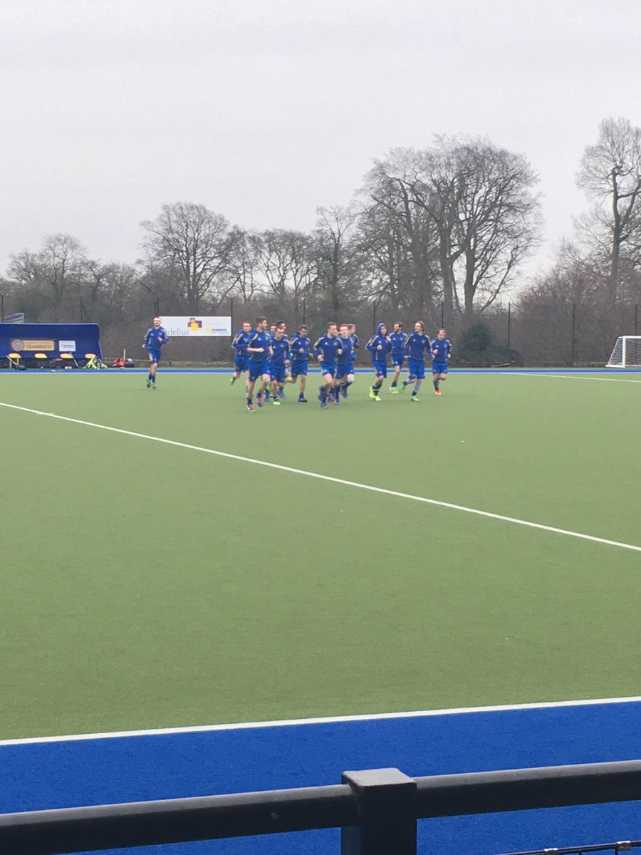 UOBathHockey's tweet photo. M1s warming up for their quarter final v @UOBHC . PB is at 4 on the Sitec #bathrangers #bathboys https://t.co/FYCbU8naBg