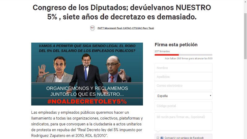 La PATT i el CATAC engeguen una campanya a Change.org per acabar amb la retallada salarial del 5% 
radiosabadell.fm/Noticies/La-PA…