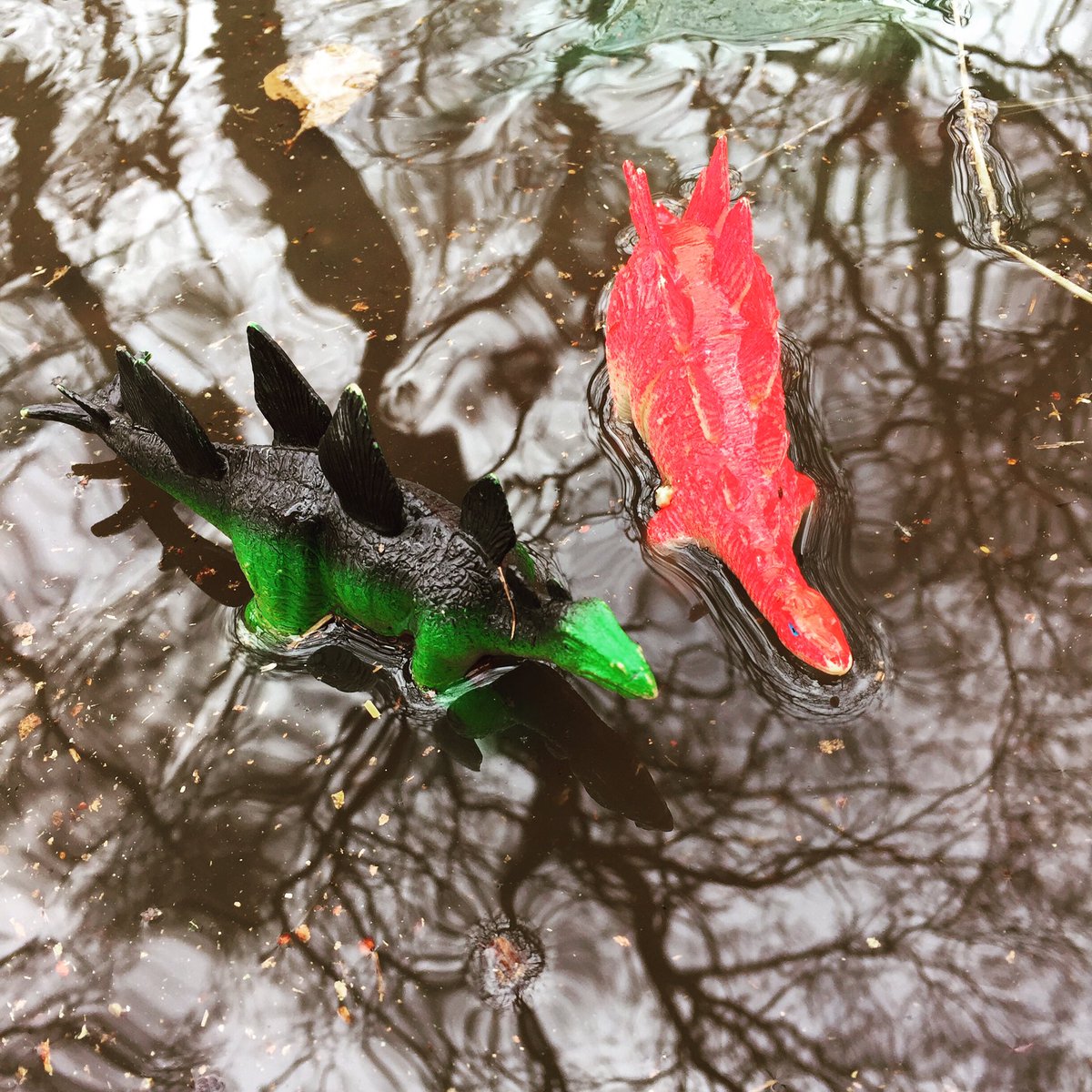 KidsGroWild's tweet photo. Dinosaurs in the muddy puddle kitchen! #naturebuild #kidsimaginationsarethebest #creatures #storytelling #norwichlife #forestschool https://t.co/Wh3HKUEn8x