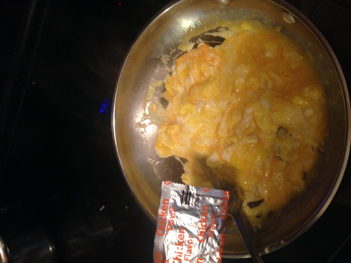 It ain't no more salt so the kids got to eat they eggs with noodle season oh Tf well I tried