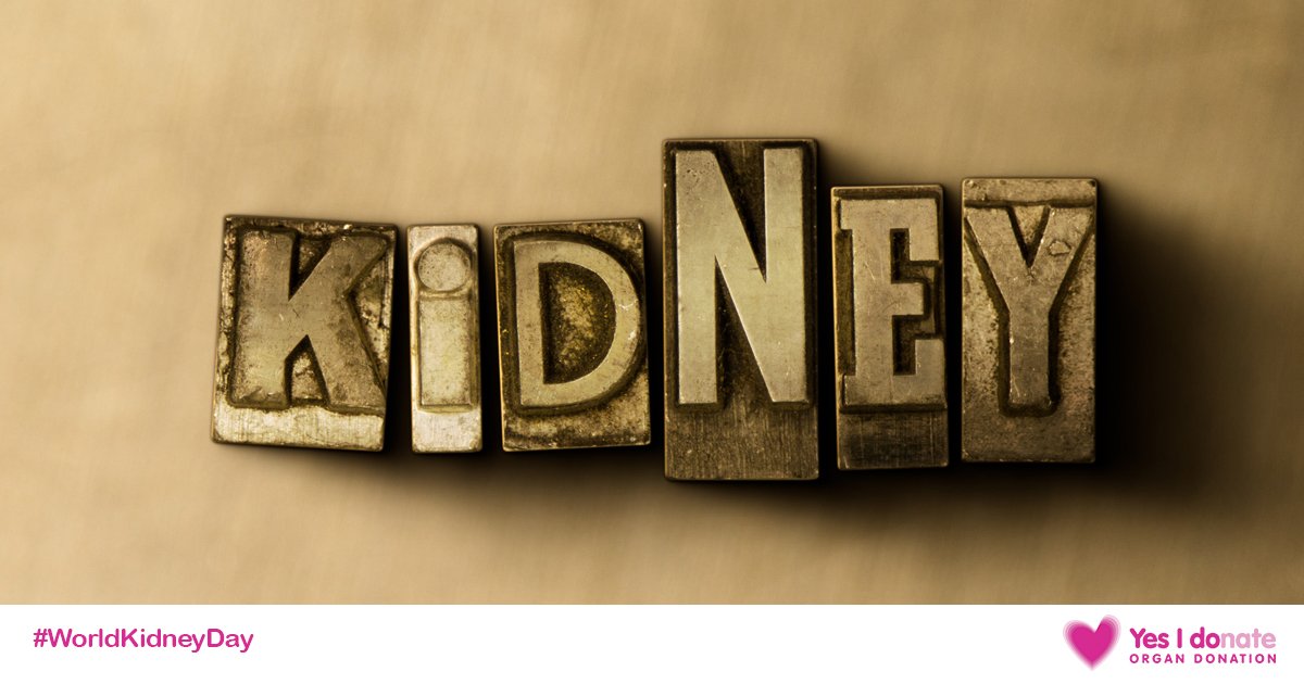NHSOrganDonor's tweet image. Today is #WorldKidneyDay. Spread the word and join the organ donor register. bit.ly/2mFUSo6