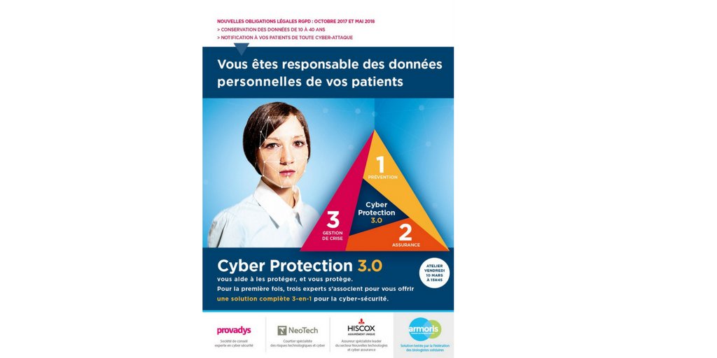 almond_eu's tweet photo. Provadys présentera au Congrès SFIL le 9&amp;10 Mars l'offre #cyberprotection 3.0 @OlivierPantaleo @aixing0 @Hiscox_Fr @FrancesSerio https://t.co/4sN8JTqXK0
