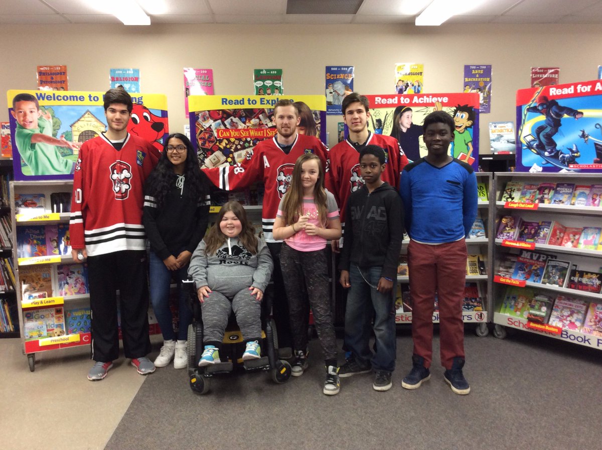 EIMJaguars's tweet photo. Thank you to @OHLIceDogs for coming to E.I.McCulley and talking and reading to us!! #IceDogs #Jaguarpride https://t.co/FE1BFkcBrJ