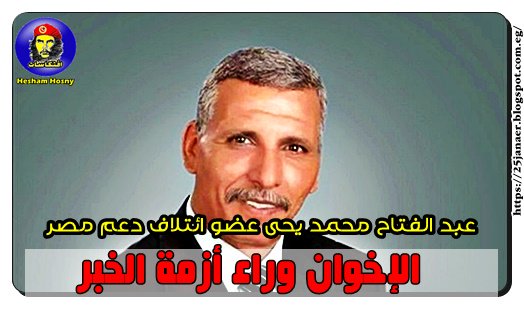 عبد الفتاح محمد يحيى، عضو لجنة الإدارة المحلية نائب دعم مصر: الإخوان وراء "أزمة الخبر"