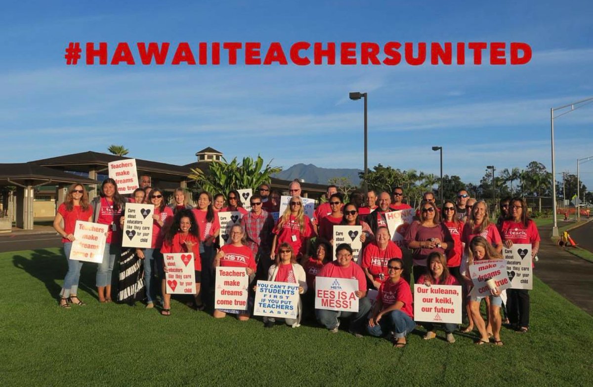 kespina's tweet photo. Value education, support teachers, create a better future #hawaiiteachersunited #ckms https://t.co/Zici1mC8kl
