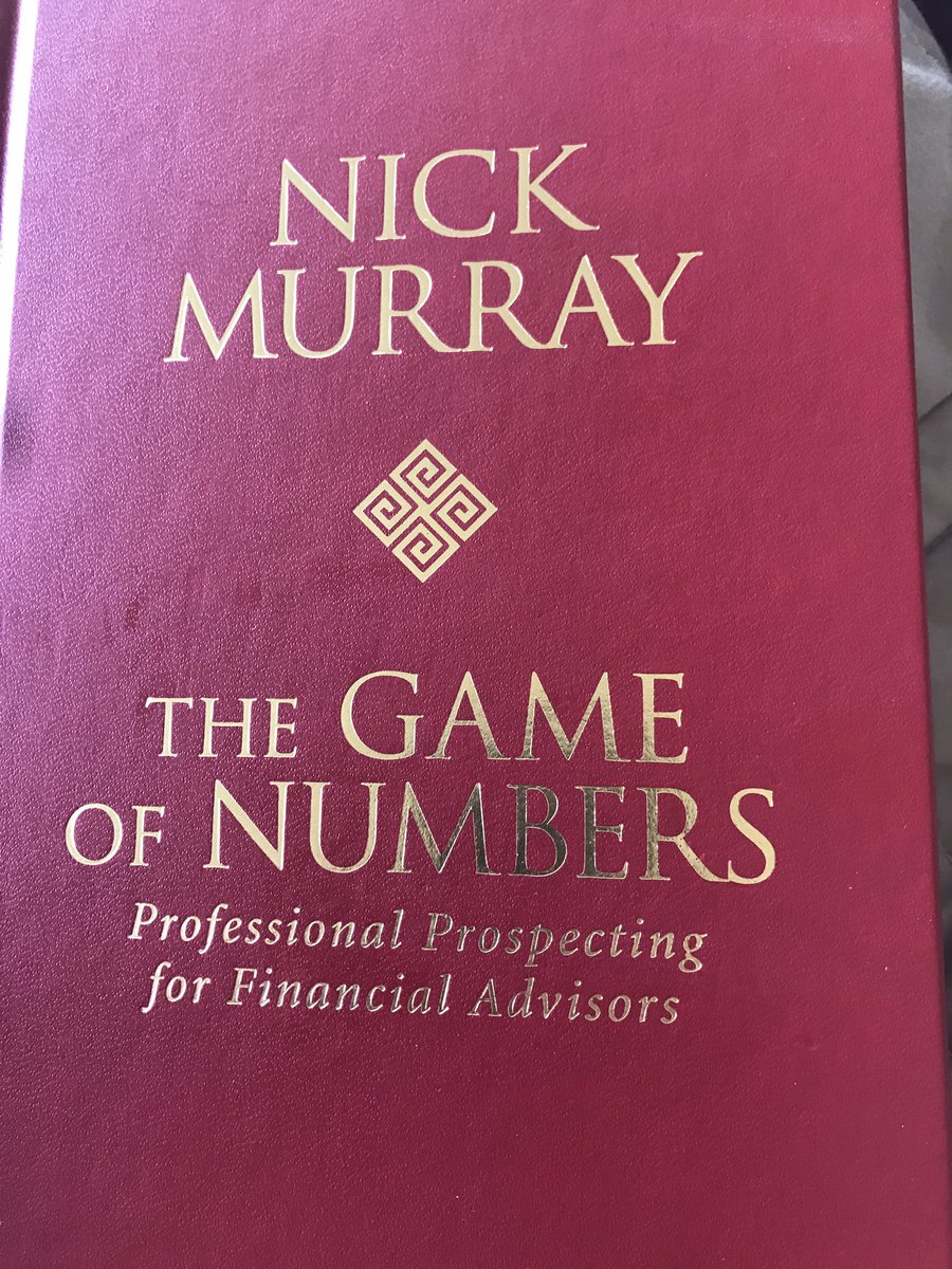 EdMylett's tweet photo. If ur struggling with prospecting (U should B in warm markets Top25) and r actually willing 2 work?!Read "The Game of Numbers" -Nick Murray https://t.co/Hf0HKz5Rn4