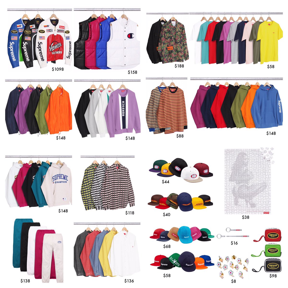 DropsByJay's tweet photo. Supreme Week 3 Retails 

💰💰💰💰💰 https://t.co/yU6IuT7LC3