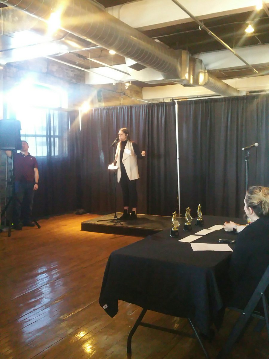 SenecaMedia's tweet photo. @altman_nikki tripping us out by doing her speech backwards at @Voices_2017 #worldinreverse ... we see what you did there! https://t.co/ATnf8ssc0R
