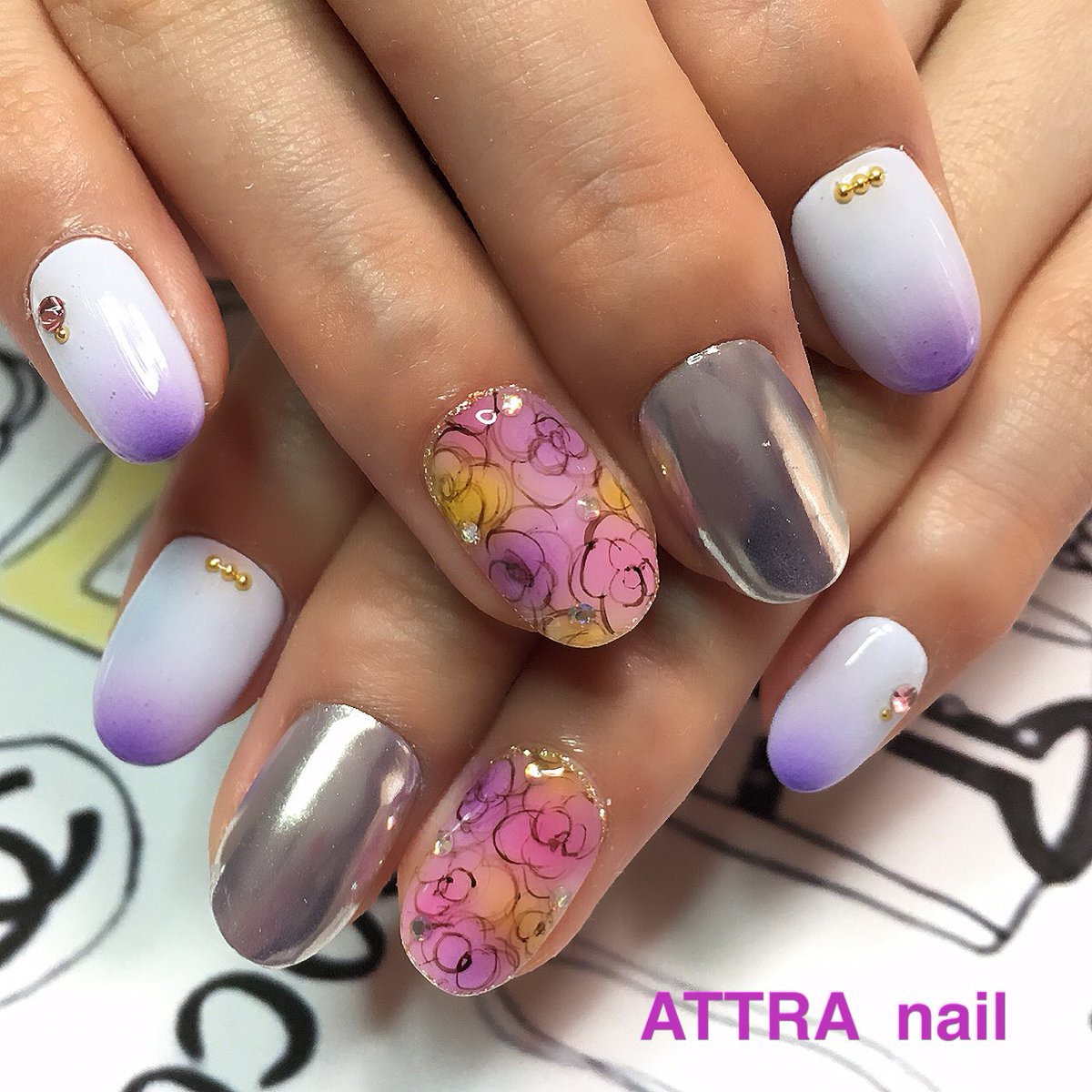 Attra Nail 倉敷ネイルサロン お花満開 カワイイ Attranail アトラネイル 倉敷ネイル 倉敷ネイルサロン エアブラシ 岡山ネイル 岡山ネイルサロン 春ネイル 花柄ネイル ミラーネイル 大人ネイル ビジューネイル フラワーネイル カワイイ Attra Nail 倉敷ネイルサロン お花満開 カワイイ Attranail アトラネイル 倉敷ネイル 倉敷ネイルサロン エアブラシ 岡山ネイル 岡山ネイルサロン 春ネイル 花柄ネイル ミラーネイル 大人ネイル ビジューネイル フラワーネイル カワイイ