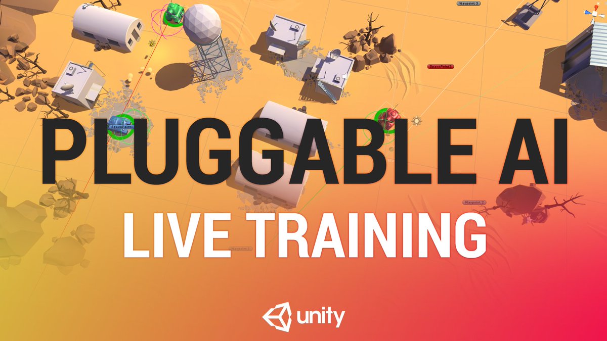 Countdown to our live training on Pluggable AI with Scriptable Objects - 3.5 hours to get plugged in! #gamedev bit.ly/2mYL617