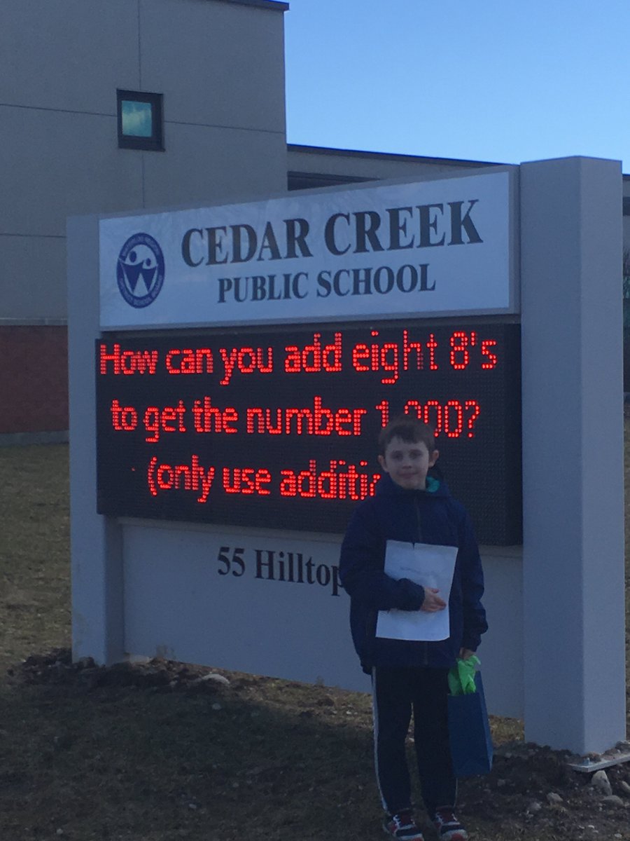 Congratulations! We found the winner of our riddle challenge. The answer was: 888+88+8+8+8. Awesome mental math!