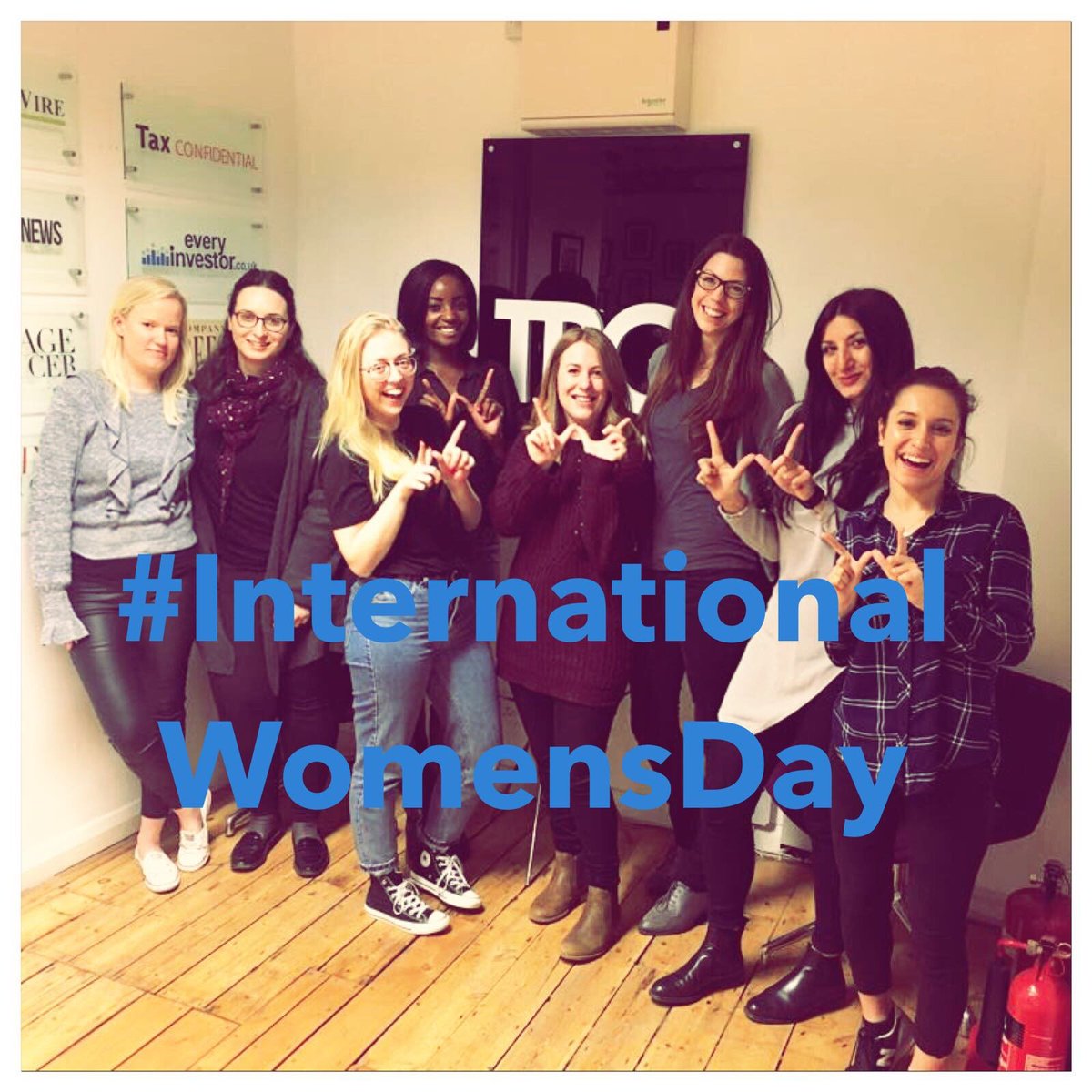 TPG_group's tweet photo. Celebrating #InternationalWomensDay here at TPG UK with an inspiring group of ladies working across #marketing #editorial #sales #operations https://t.co/t945BTGmW2