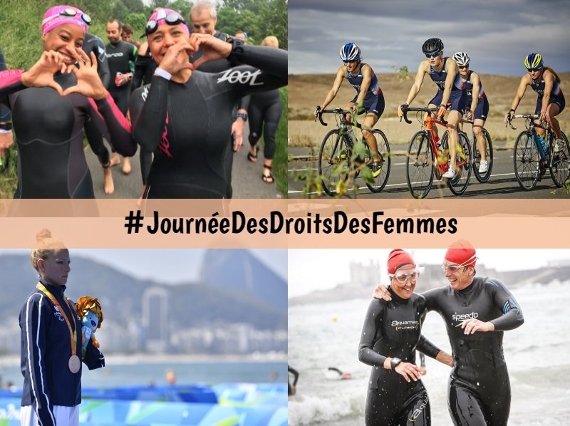 FFTRI's tweet photo. Hommes&amp;Femmes ont tjrs pratiqué le triathlon ensemble. La FFTRI pense aux Femmes ojd &amp; les 364 autres jours aussi🙂#JourneeDesDroitsDesFemmes https://t.co/e3rq214Vhl