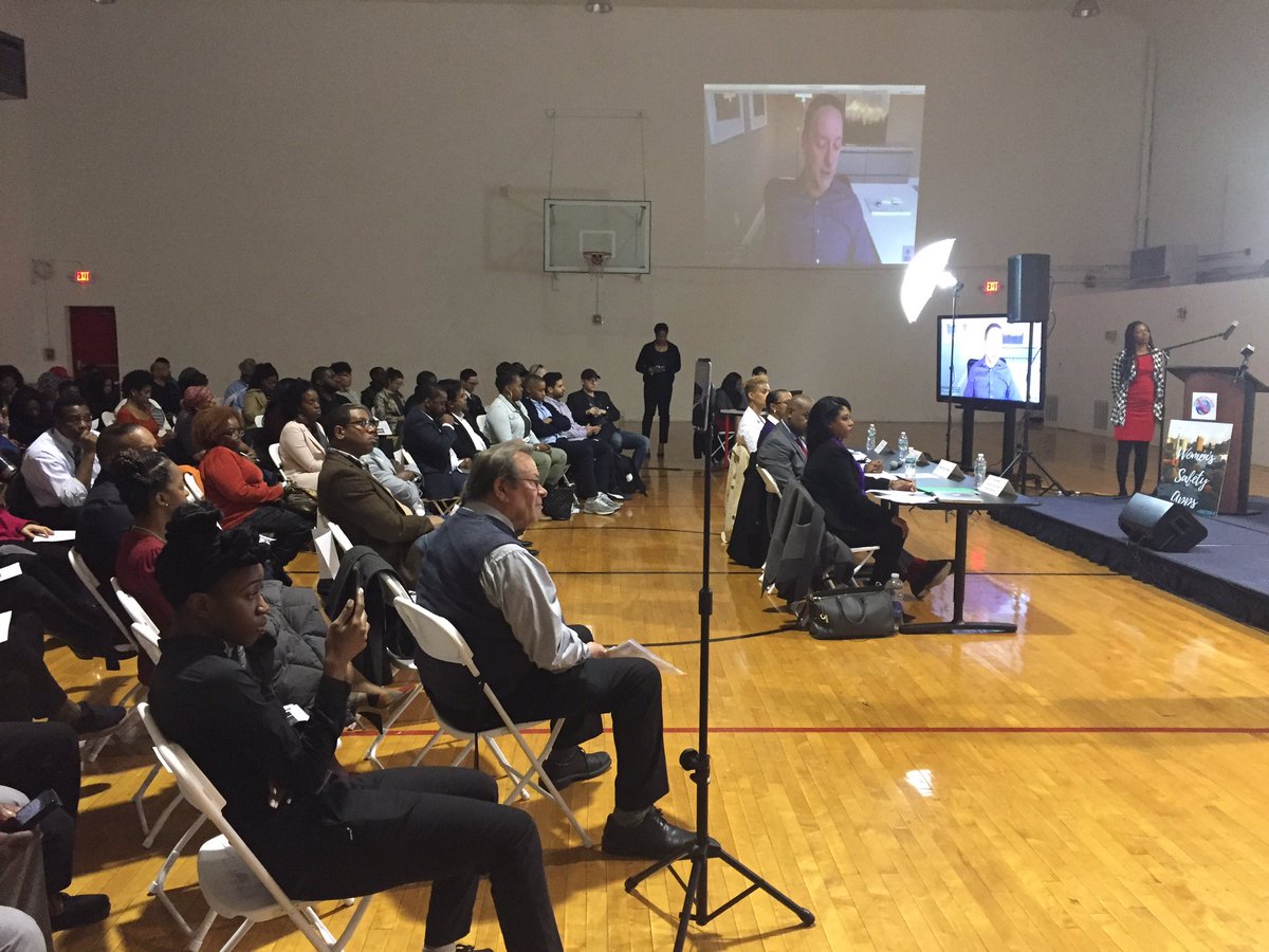 CityofNewarkNJ's tweet photo. #HappeningNow: Our 1st presentation at the LIVE showcase of #HackNwk for #WomensSafety finalists on #InternationalWomensDay https://t.co/NHxaAFcAh2
