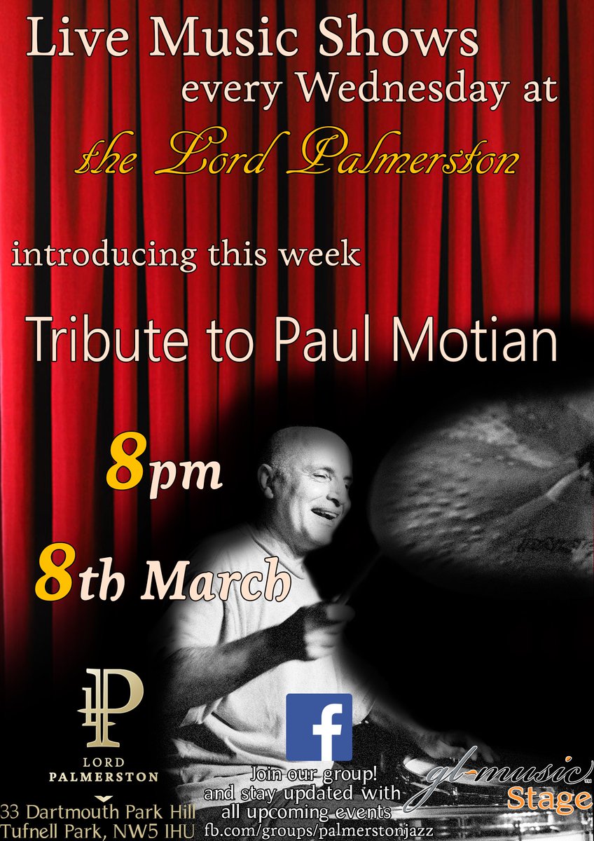 Check out "A Tribute to Paul Motian" 

Tonight at 8 PM

Doors opened from 6.00pm

<a href="/LondonJazz/">UK Jazz News</a> #Jazz #Music #jazzcafe