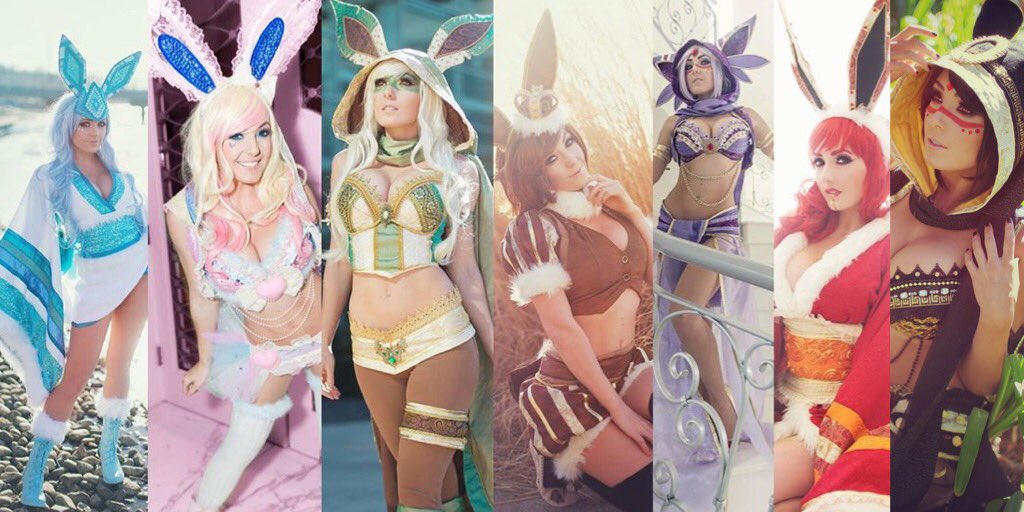 JessicaNigri's tweet image. I made almost all the Eevees back in 2015(?) EXCEPT VAPOREON. She is finally on the list this year!! 😤👌