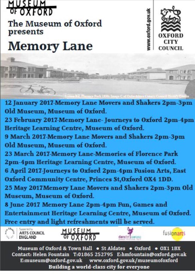 Join us tomorrow Thurs 9th March for #MemoryLane #MoversandShakers with @angelaconlan -part of @DancinOxford Festival #museumswellbeing week