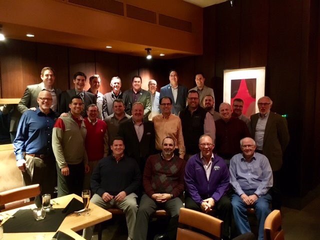 TRowOU's tweet photo. Big 12 broadcasters dinner last night in KC. Honored to be a part of this crew. #torobert https://t.co/SCwcekJhM1