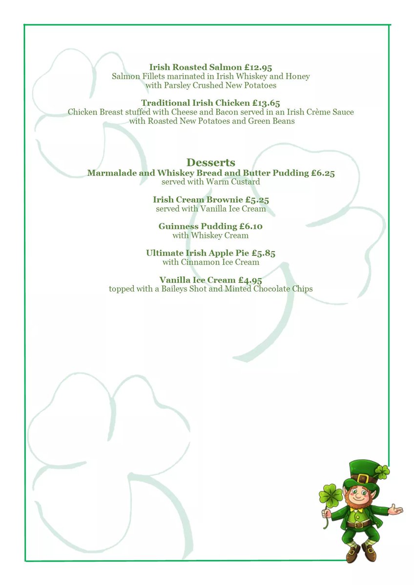 RiversideHouseH's tweet photo. St Patrick's Day's just around the corner, we're celebrating it all week here at The Riverside, with Irish themed menu and drink promotions https://t.co/ALdRvp87or