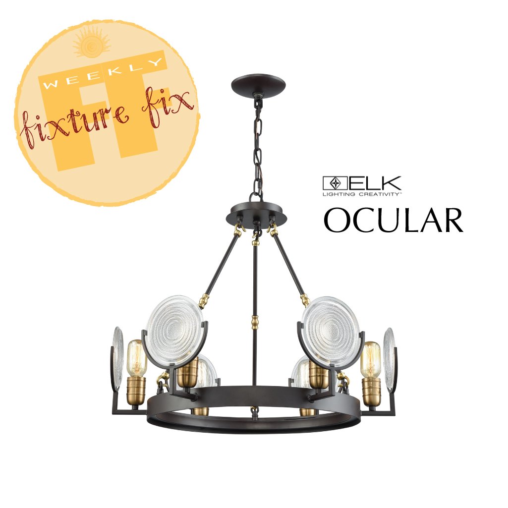 lumareps's tweet photo. @ELKLighting Ocular -amazing in oil rubbed bronze w/brass accent & railroad light glass #Wednesday #WeeklyFixtureFix https://t.co/VyLFCZ1ASE