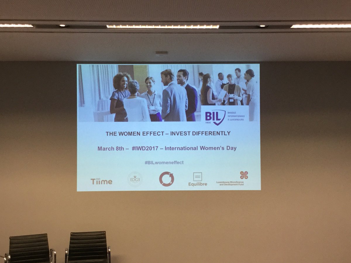 tiimenow's tweet photo. Excited to be @BIL_LUX for the #bilwomeneffect - invest differently - with @equilibre_lux @LMDF_SICAV @EDGE_CERT #iwd2017 #BeBoldForChange https://t.co/7hLnKXD7Ck